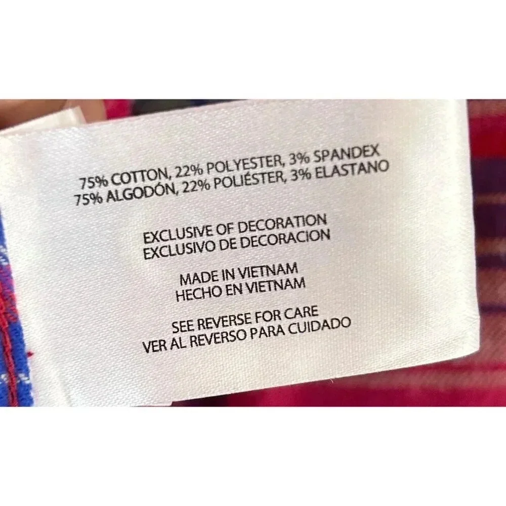 Orvis Size XL Women’s Red Flannel Button Down Long Sleeve Outdoor Casual - Picture 7 of 7